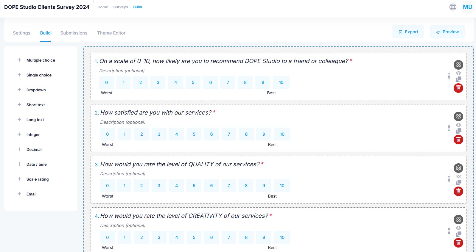Questionnaire Builder